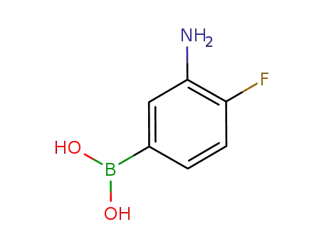 Molecular Structure of 873566-75-7 (3-Amino-4-fluorophenylboronic acid)