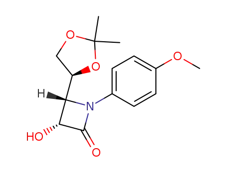 (3R,4S)-cis-1-(p-anisyl)-3-hydroxy-4-<(S)-2,2-dimethyl-1,3-dioxolan-4-yl>azetidin-2-one