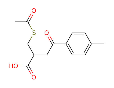 Molecular Structure of 101973-77-7 (2-acetylthiomethyl-3-(4-methylbenzoyl)propionic acid)
