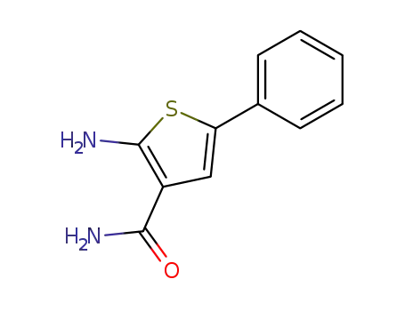 Molecular Structure of 4815-35-4 (2-AMINO-5-PHENYL-THIOPHENE-3-CARBOXYLIC ACID AMIDE)