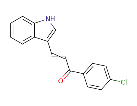 Molecular Structure of 22883-31-4 (2-Propen-1-one, 1-(4-chlorophenyl)-3-(1H-indol-3-yl)-)