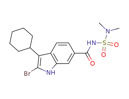 1H-Indole-6-carboxamide,
2-bromo-3-cyclohexyl-N-[(dimethylamino)sulfonyl]-
