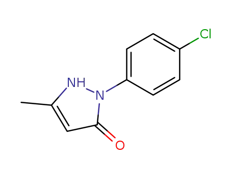 Molecular Structure of 20629-92-9 (3H-Pyrazol-3-one, 2-(4-chlorophenyl)-1,2-dihydro-5-methyl-)