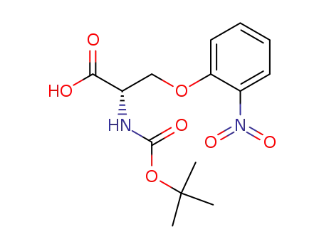 Molecular Structure of 99197-78-1 ((S)-2-((tert-butoxycarbonyl)amino)-3-(2-nitrophenoxy)propanoic acid)