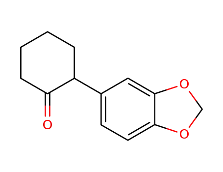 Molecular Structure of 63765-11-7 (Cyclohexanone, 2-(1,3-benzodioxol-5-yl)-)