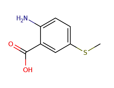 Molecular Structure of 76745-74-9 (Benzoic acid, 2-amino-5-(methylthio)-)
