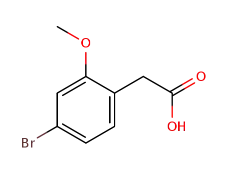 Molecular Structure of 1026089-09-7 (2-(4-Bromo-2-methoxyphenyl)acetic acid)