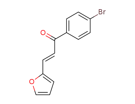 Molecular Structure of 132434-53-8 ((2E)-1-(4-bromophenyl)-3-(furan-2-yl)prop-2-en-1-one)