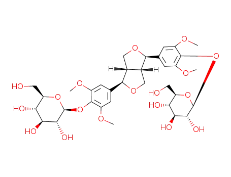 Molecular Structure of 66791-77-3 (Syringaresinol-di-O-glucoside)