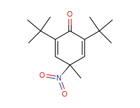Molecular Structure of 1665-86-7 (2,6-di-tert-butyl-4-methyl-4-nitrocyclohexa-2,5-dien-1-one)