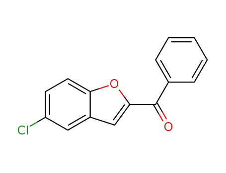 Molecular Structure of 100914-68-9 (5-CHLORO-2-BENZOYLBENZOFURAN)