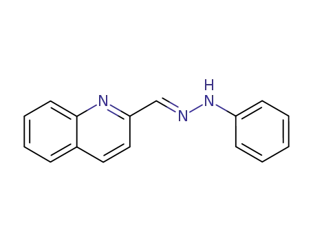 Molecular Structure of 7727-09-5 (2-Quinolinecarboxaldehyde, phenylhydrazone)