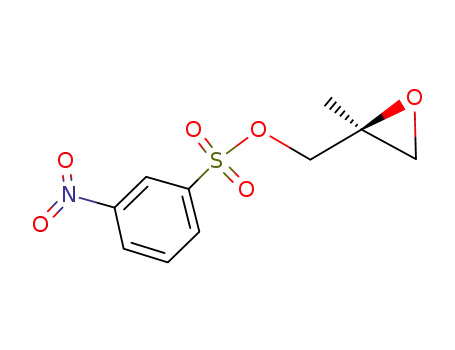 Molecular Structure of 152218-31-0 (Benzenesulfonic acid, 3-nitro-, [(2S)-2-methyloxiranyl]methyl ester)