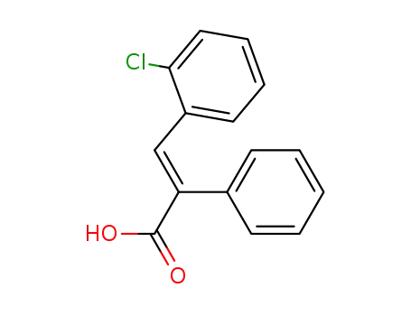 Molecular Structure of 728-50-7 (Benzeneacetic acid, a-[(2-chlorophenyl)methylene]-, (E)-)