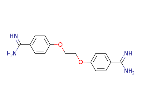 Molecular Structure of 121324-47-8 (Benzenecarboximidamide,4,4'-[1,2-ethanediylbis(oxy)]bis- (9CI))