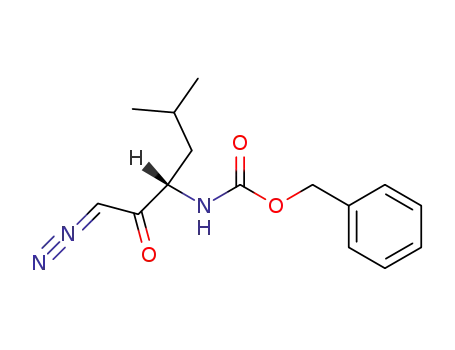 Molecular Structure of 102123-81-9 ((S)-3-Z-AMINO-1-DIAZO-5-METHYL-2-HEXANONE)