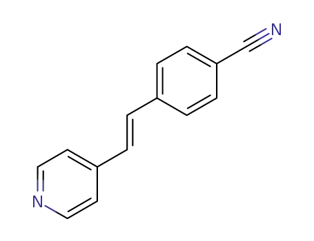Molecular Structure of 133792-94-6 (Benzonitrile, 4-[(1E)-2-(4-pyridinyl)ethenyl]-)