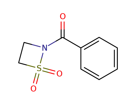 Molecular Structure of 69462-91-5 (1,2-Thiazetidine, 2-benzoyl-, 1,1-dioxide)