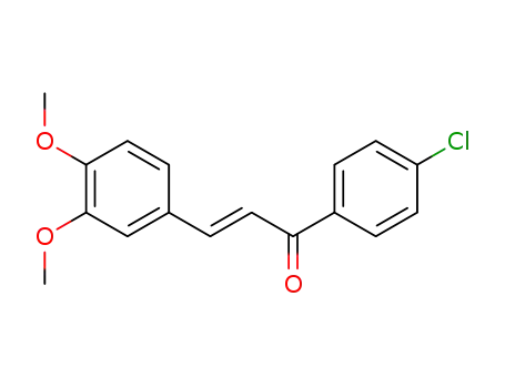 Molecular Structure of 53744-29-9 (2-Propen-1-one, 1-(4-chlorophenyl)-3-(3,4-dimethoxyphenyl)-, (2E)-)