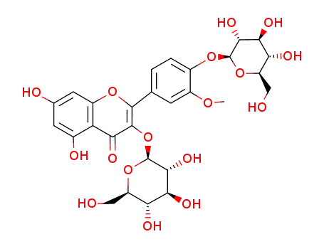 Molecular Structure of 28288-98-4 (Isorhamnetin-3,4'-Diglucoside)