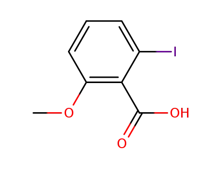 Molecular Structure of 66195-39-9 (2-iodo-6-methoxybenzoic acid)