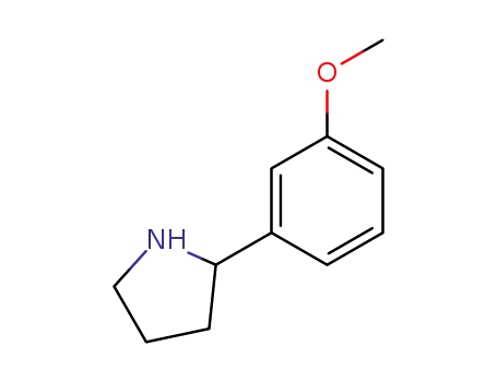 Molecular Structure of 103861-77-4 (2-(3-METHOXYPHENYL)PYRROLIDINE)