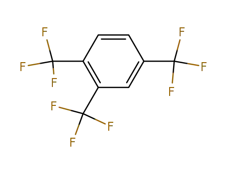Molecular Structure of 393-05-5 (1,2,4-tris(trifluoromethyl)benzene)