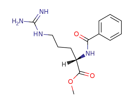 Molecular Structure of 967-88-4 (benzoyl L-arginine methyl ester)