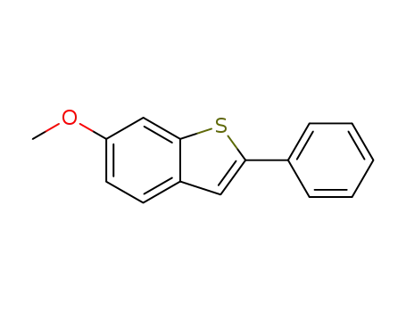 Molecular Structure of 92014-01-2 (Benzo[b]thiophene, 6-methoxy-2-phenyl-)