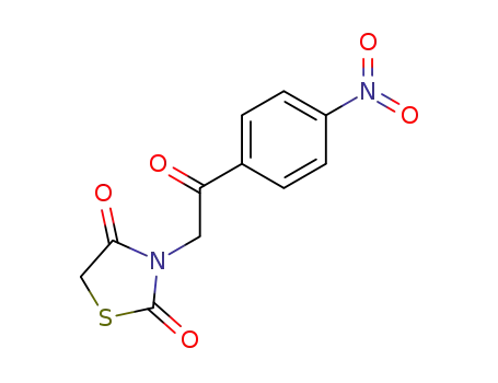 Molecular Structure of 88419-04-9 (2,4-Thiazolidinedione, 3-[2-(4-nitrophenyl)-2-oxoethyl]-)