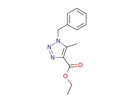 Molecular Structure of 133992-58-2 (ETHYL 1-BENZYL-5-METHYL-1H-1,2,3-TRIAZOLE-4-CARBOXYLATE)