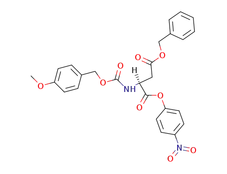 Molecular Structure of 53049-30-2 (L-Aspartic acid, N-[[(4-methoxyphenyl)methoxy]carbonyl]-,
1-(4-nitrophenyl) 4-(phenylmethyl) ester)