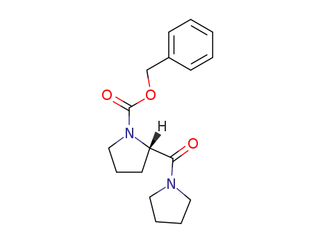 Molecular Structure of 50888-84-1 (BENZYL (S)-(-)-2-(1-PYRROLIDINYLCARBONYL)-1-PYRROLIDINECARBOXYLATE)