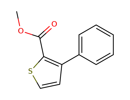Molecular Structure of 21676-89-1 (3-Phenylthiophene-2-carboxylic Acid Methyl Ester)