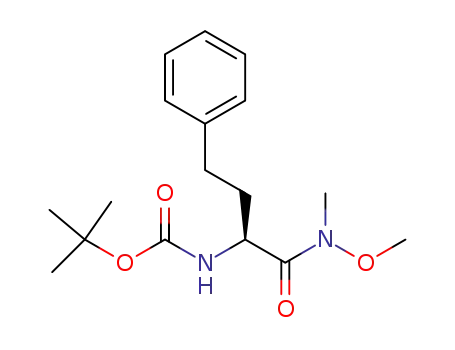 Molecular Structure of 183444-03-3 (Carbamic acid,
[(1S)-1-[(methoxymethylamino)carbonyl]-3-phenylpropyl]-,
1,1-dimethylethyl ester)