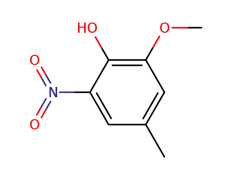 Molecular Structure of 53411-80-6 (2-methoxy-4-methyl-6-nitrophenol)