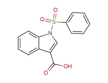 Molecular Structure of 278593-17-2 (1-(PHENYLSULFONYL)-1H-INDOLE-3-CARBOXYLIC ACID)