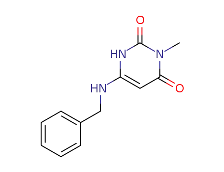 Molecular Structure of 5759-79-5 (6-(BENZYLAMINO)-3-METHYLPYRIMIDINE-2,4(1H,3H)-DIONE)