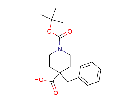 Molecular Structure of 167263-11-8 (N-BOC-4-BENZYL-4-PIPERIDINECARBOXYLIC ACID)