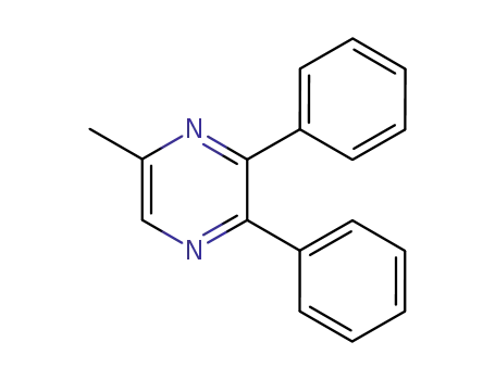 Molecular Structure of 78605-07-9 (Pyrazine, 5-methyl-2,3-diphenyl-)