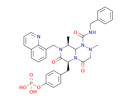 4-{[(6S,9S)-1-(benzylcarbaMoyl)-2,9-diMethyl-4,7-dioxo-8-(quinolin-8-ylMethyl)-octahydro-1H-piperazino[2,1-c][1,2,4]triazin-6-yl]Methyl}phenoxy)phosphonic acid