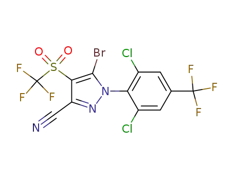 1H-Pyrazole-3-carbonitrile,
5-bromo-1-[2,6-dichloro-4-(trifluoromethyl)phenyl]-4-[(trifluoromethyl)sulf
onyl]-
