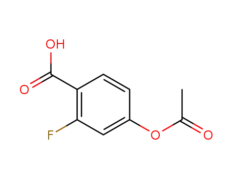 Molecular Structure of 131034-44-1 (Benzoic acid, 4-(acetyloxy)-2-fluoro-)
