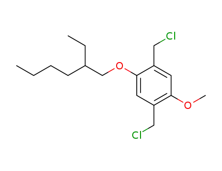 Molecular Structure of 146370-52-7 (2,5-Bis(chloromethyl)-1-methoxy-4-(2-ethylhexyloxy)benzene)