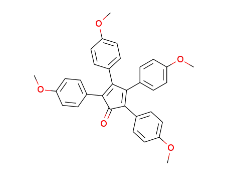 Molecular Structure of 49764-93-4 (2,4-Cyclopentadien-1-one, 2,3,4,5-tetrakis(4-methoxyphenyl)-)