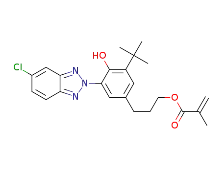 Molecular Structure of 96478-15-8 (2-METHYLACRYLICACID3-[3-TERT-BUTYL-5-(5-CHLOROBENZOTRIAZOL-2-YL)-4-HYDROXYPHENYL]-PROPYLESTER)