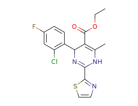 ethyl 4-(2-chloro-4-fluorophenyl)-6-methyl-2-(thiazol-2-yl)-1,4-dihydropyrimidine-5-carboxylate