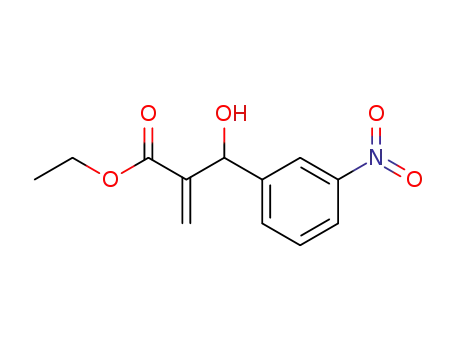 Molecular Structure of 627882-12-6 (Benzenepropanoic acid, b-hydroxy-a-methylene-3-nitro-, ethyl ester)