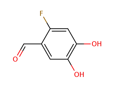 Molecular Structure of 71144-36-0 (3,4-Dihydroxy-6-fluoro-benzaldehyde)