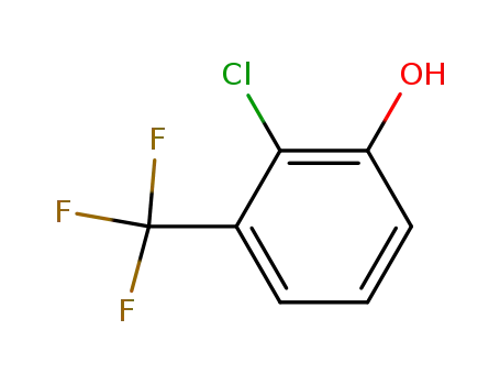 Molecular Structure of 138377-34-1 (2-CHLORO-3-HYDROXYBENZOTRIFLUORIDE)